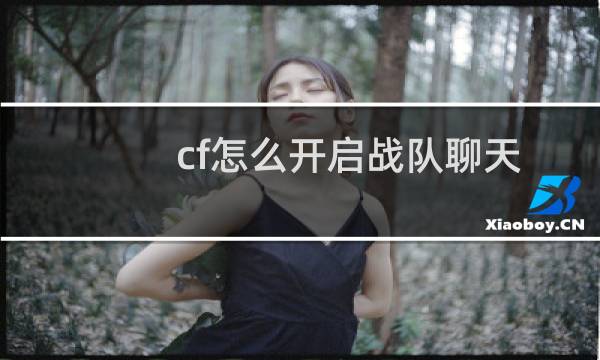 cf怎么开启战队聊天