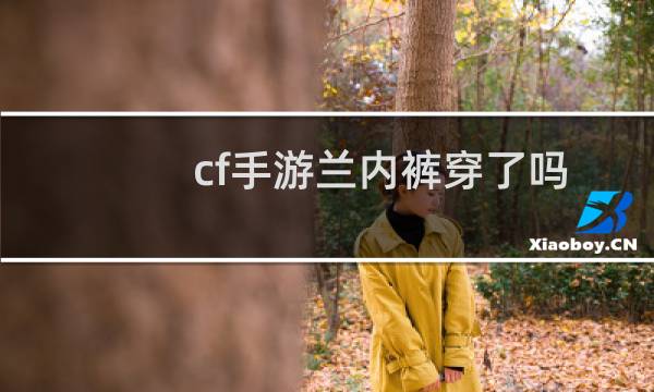 cf手游兰内裤穿了吗