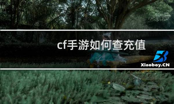 cf手游如何查充值