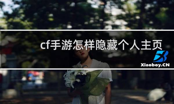cf手游怎样隐藏个人主页