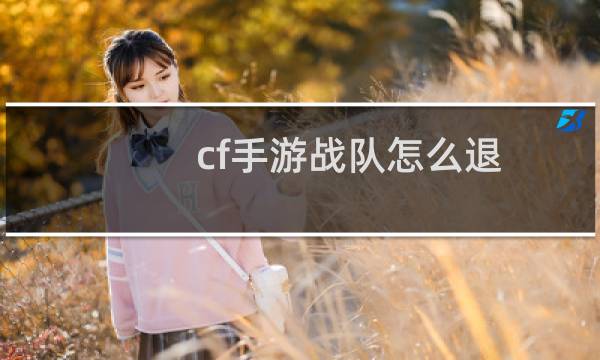 cf手游战队怎么退
