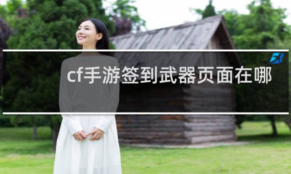 cf手游签到武器页面在哪