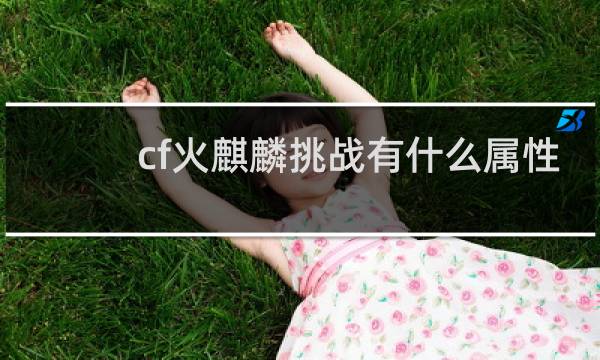 cf火麒麟挑战有什么属性