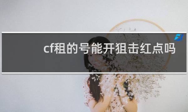 cf租的号能开狙击红点吗