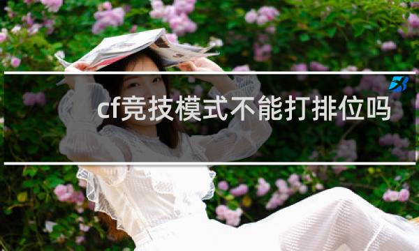 cf竞技模式不能打排位吗