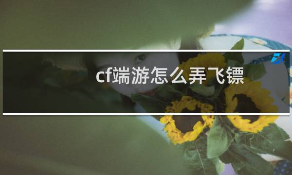 cf端游怎么弄飞镖