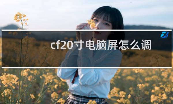 cf20寸电脑屏怎么调