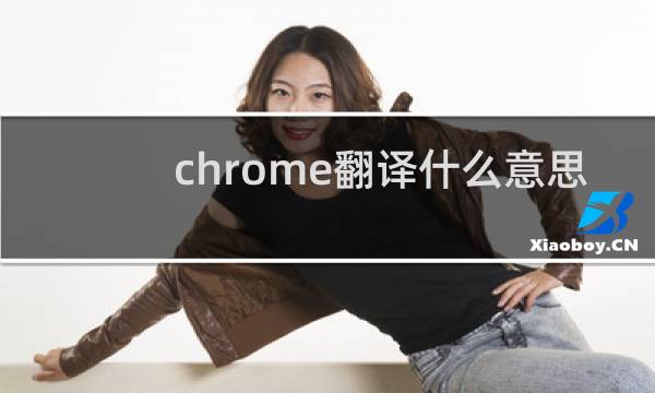 chrome翻译什么意思