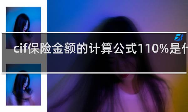 cif保险金额的计算公式110%是什么