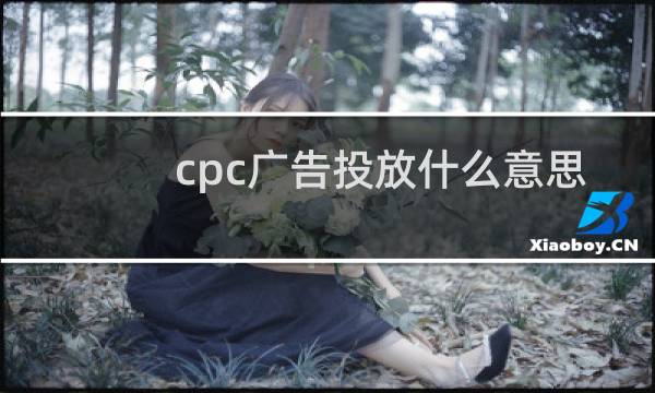 cpc广告投放什么意思