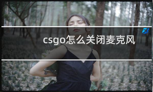 csgo怎么关闭麦克风