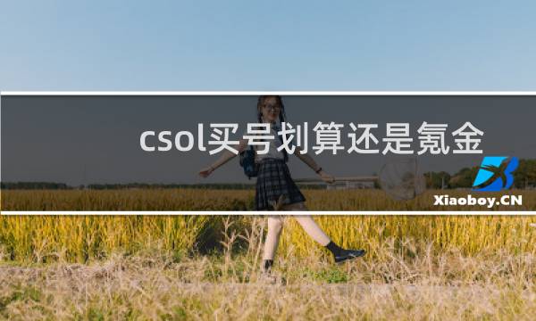 csol买号划算还是氪金