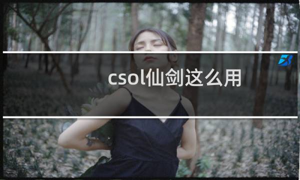 csol仙剑这么用