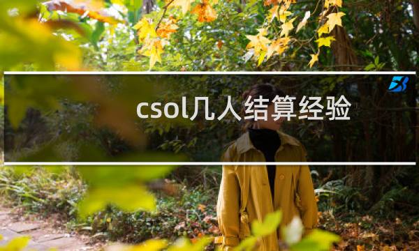csol几人结算经验