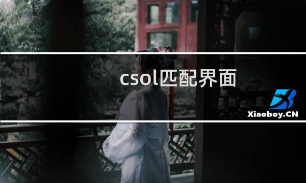 csol匹配界面