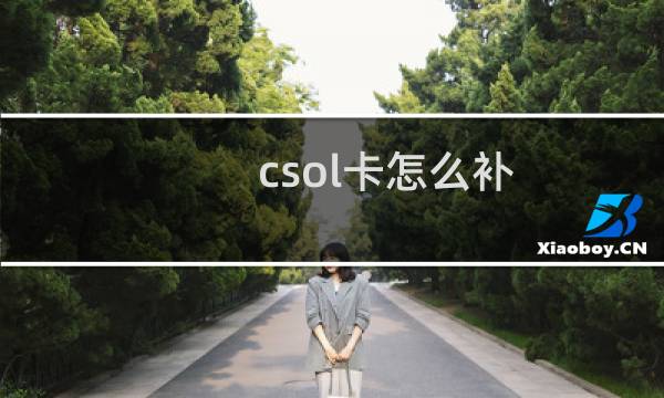 csol卡怎么补