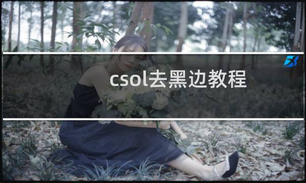 csol去黑边教程
