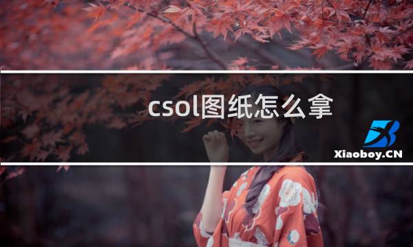 csol图纸怎么拿