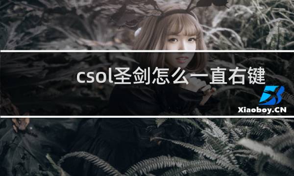 csol圣剑怎么一直右键