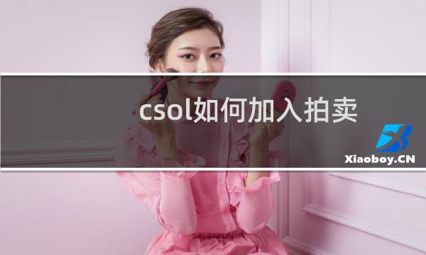 csol如何加入拍卖