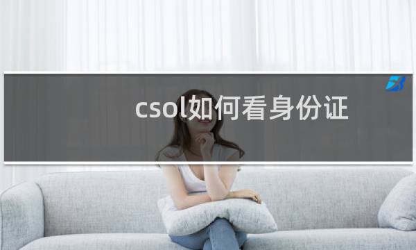 csol如何看身份证