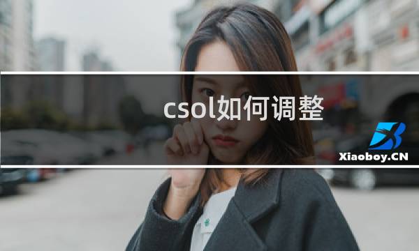 csol如何调整