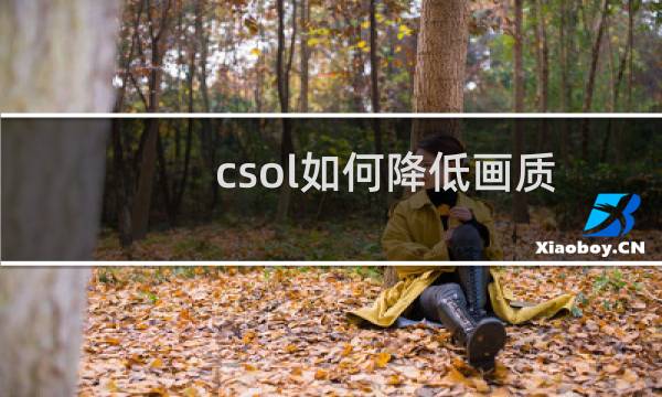 csol如何降低画质