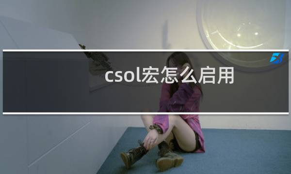 csol宏怎么启用