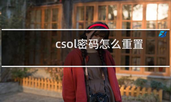 csol密码怎么重置