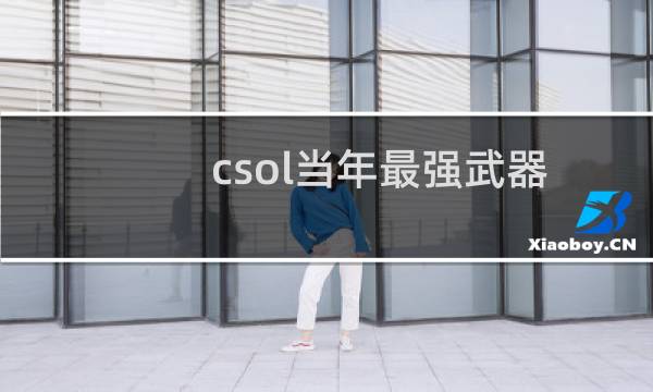 csol当年最强武器
