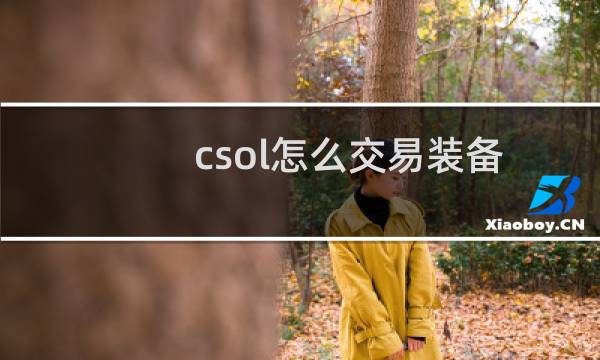 csol怎么交易装备