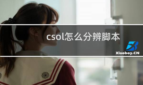 csol怎么分辨脚本