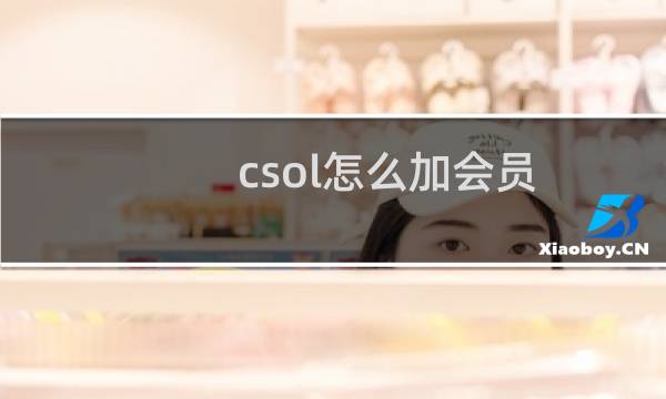 csol怎么加会员