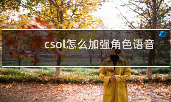 csol怎么加强角色语音