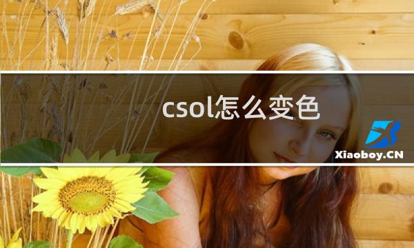 csol怎么变色