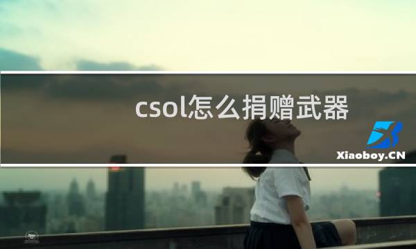 csol怎么捐赠武器