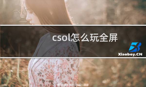csol怎么玩全屏