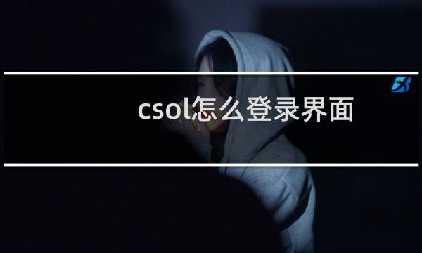 csol怎么登录界面