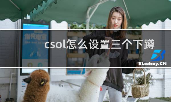 csol怎么设置三个下蹲