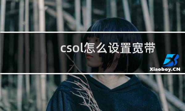 csol怎么设置宽带