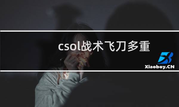 csol战术飞刀多重