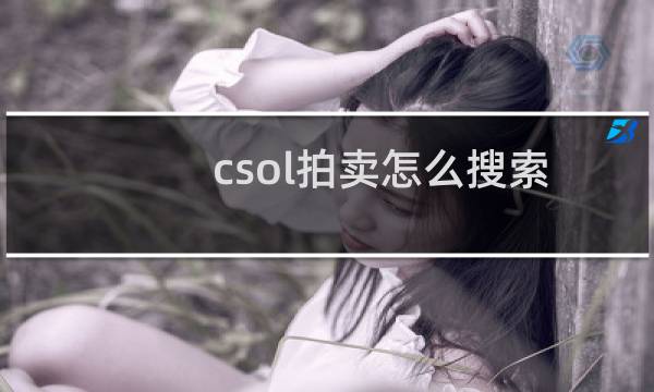 csol拍卖怎么搜索