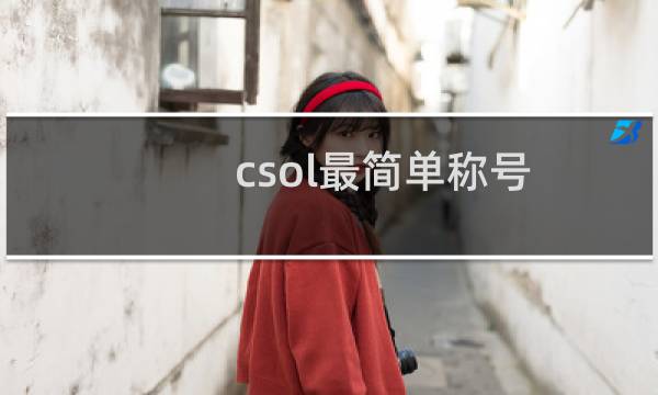 csol最简单称号