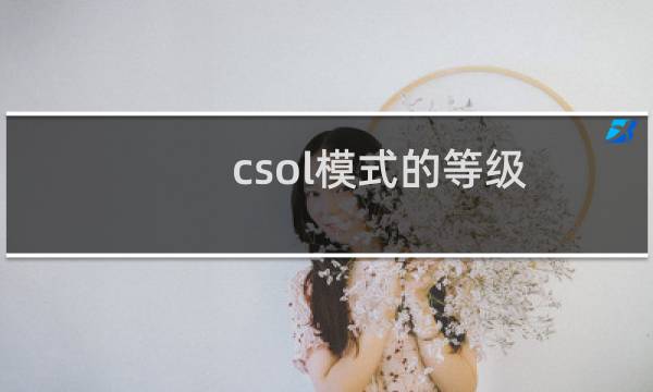 csol模式的等级