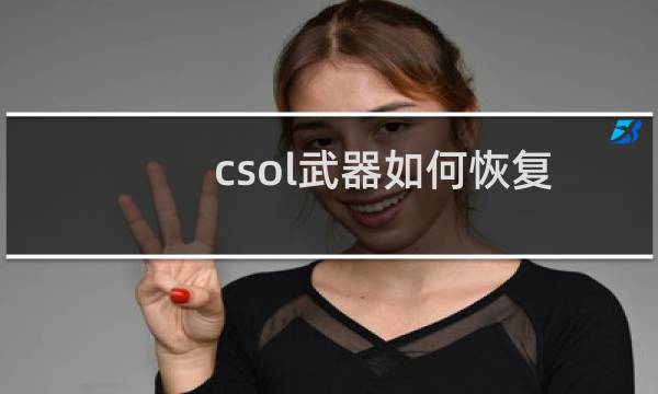 csol武器如何恢复