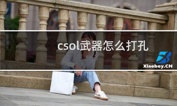 csol武器怎么打孔