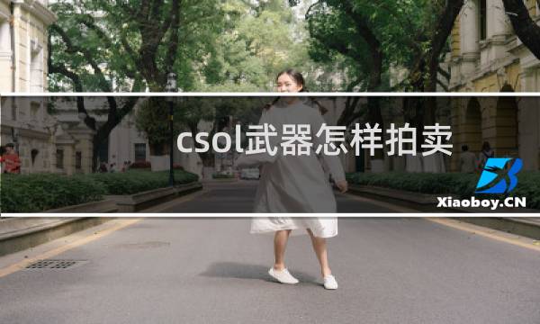 csol武器怎样拍卖