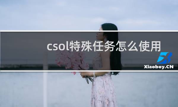 csol特殊任务怎么使用