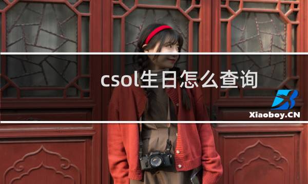 csol生日怎么查询