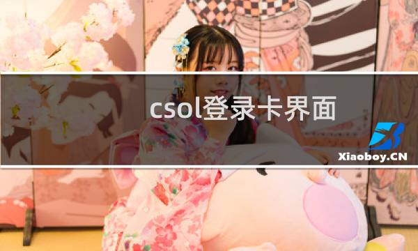 csol登录卡界面